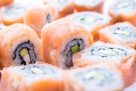 Sushi on a dish Stock Photos