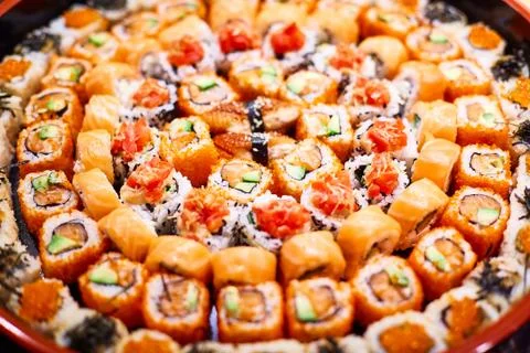 Sushi on the dish Foto stock