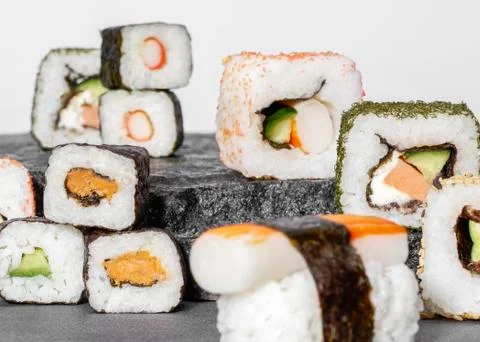 Sushi dish variation Stock Photos
