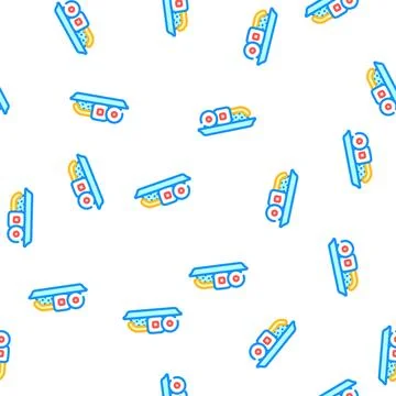 Sushi dish vector seamless pattern 库存插图