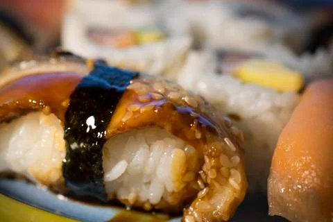 Sushi with Eel Stock Photos