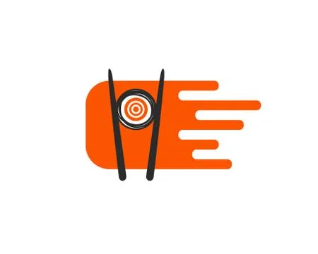 Sushi Emblem Logo Stock Illustration