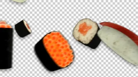 Sushi Fly 01 Composition Sushi Japan Stock Footage 55317065