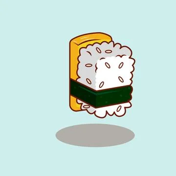 Sushi Food with Egg Stock Illustration