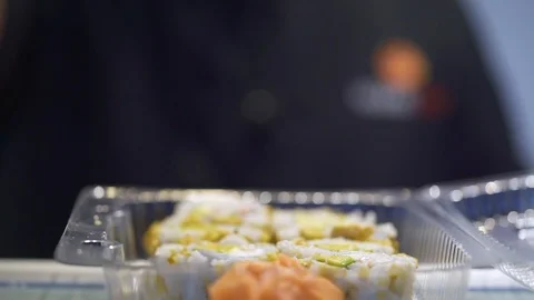Sushi to go Stock Footage 90301130
