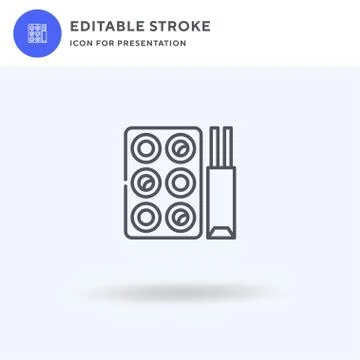 Sushi icon vector, filled flat sign, solid pictogram isolated on white, logo Stock Illustration