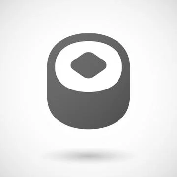 Sushi  icon on white background Stock Illustration