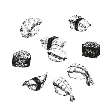 Sushi. Stock Illustration