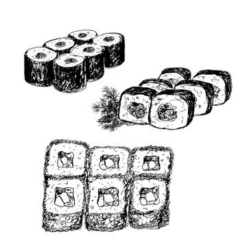 Sushi. Stock Illustration