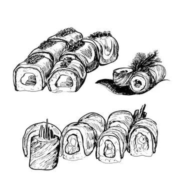 Sushi. Stock Illustration