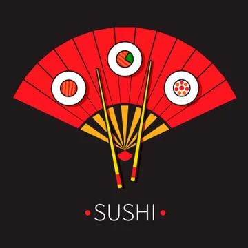 Sushi illustration Stock Illustration
