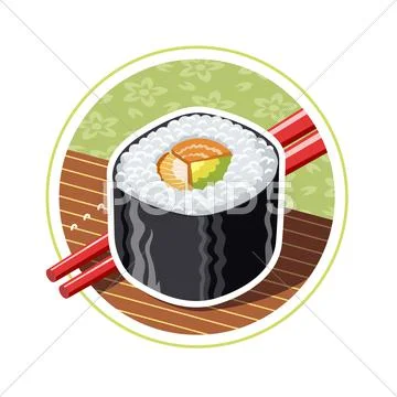 Sushi. Japanese food Stock Illustration