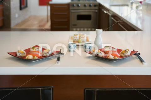 Sushi On Kitchen Counter
