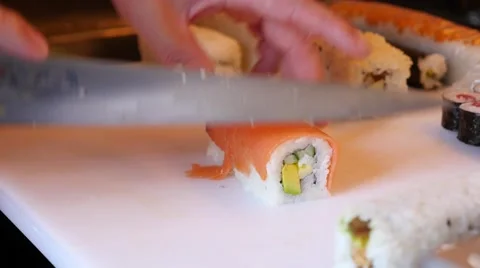 Sushi  Knife Stock Footage 40700751