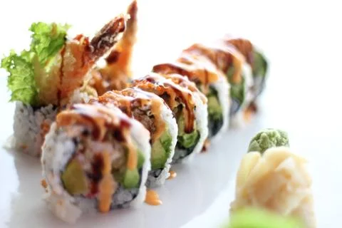 Sushi with light background Stock Photos