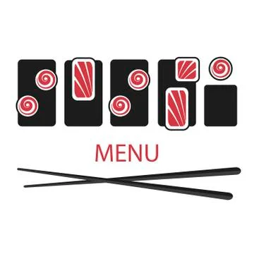 Sushi logo template Stock Illustration