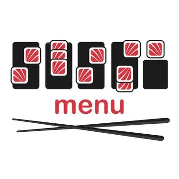 Sushi logo template Stock Illustration