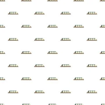 Sushi maki rolls seamless pattern on white background Stock Illustration