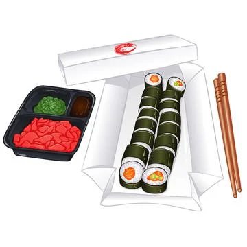 Sushi maki vector illustration Stock Illustration