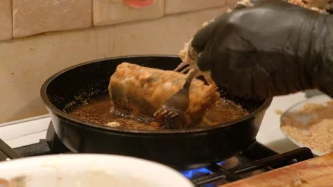 Sushi making process at home visible work process products healthy food Stock Footage 303344653