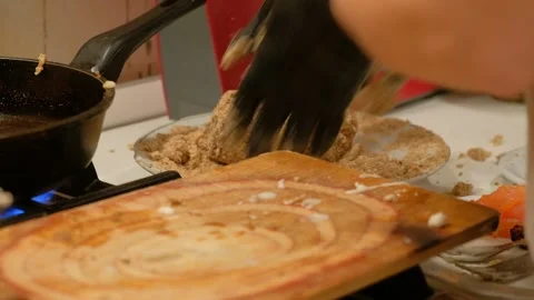 Sushi making process at home visible work process products healthy food DSCF6912 Stock Footage 303344697