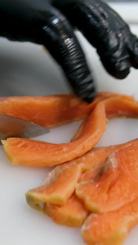 Sushi making process Master class. Step by step Video set male chef makes sushi Stock Footage 282080188