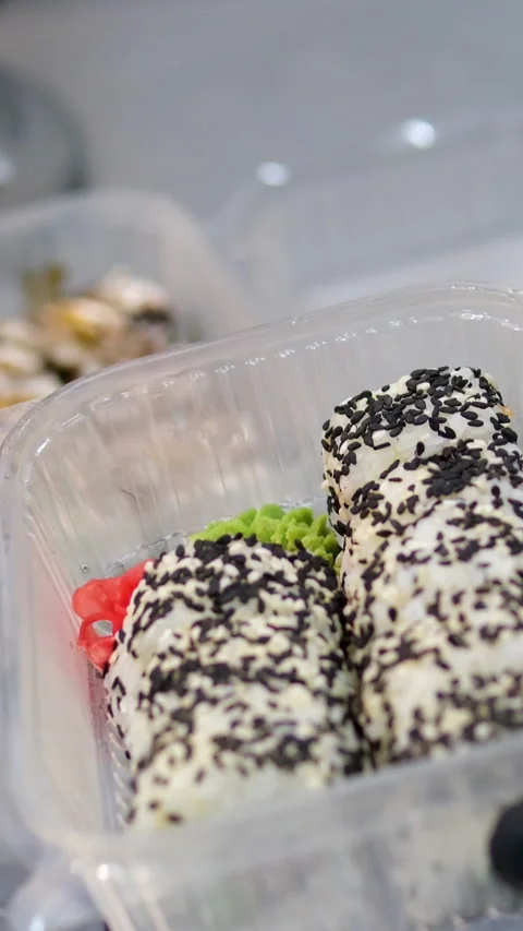 Sushi making process Master class. Step by step Video set male chef makes sushi Stock Footage 282081175