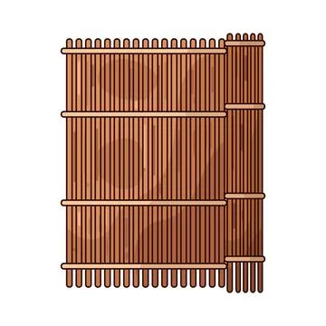 Sushi mat illustration Stock Illustration