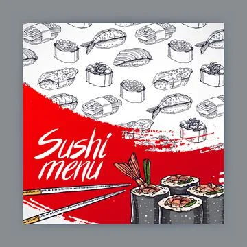 Sushi menu - 2 Stock Illustration