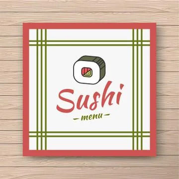 Sushi menu design Stock Illustration