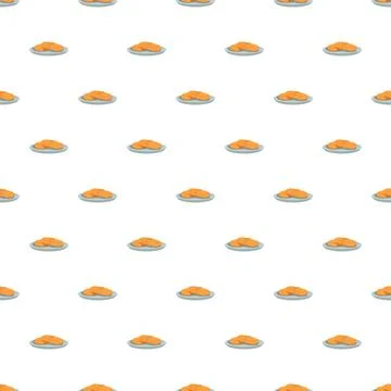 Sushi nigiri seamless pattern with salmon topping Stock Illustration