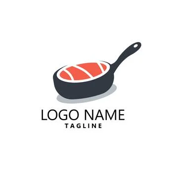 Sushi Pan logo vector design Stock Illustration