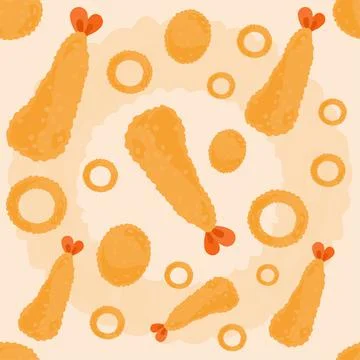Sushi Pattern Background Vector Stock Illustration