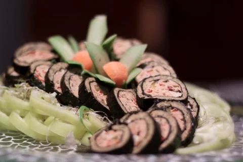 Sushi pile Foto stock