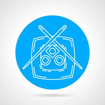 Sushi plate blue vector icon Stock Illustration