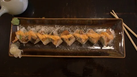 Sushi Plate Stock Footage 79169403