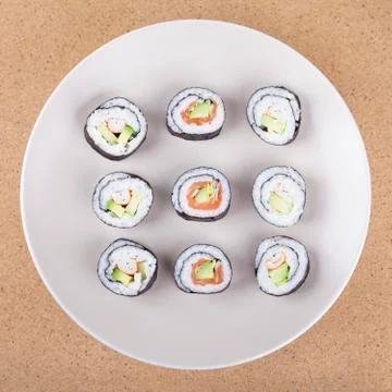 Sushi plate Stock Photos
