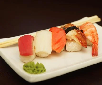 Sushi on the plate Stock Photos