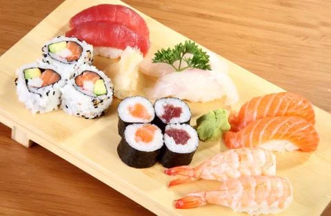 Sushi plate Stock Photos