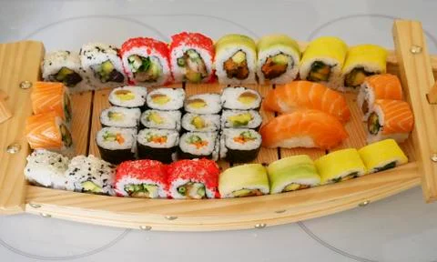 Sushi on a platter Foto stock