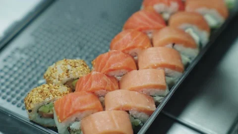 Sushi preparation. Stock Footage 331865083