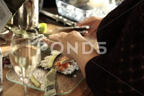 Sushi preparing Stock Photos