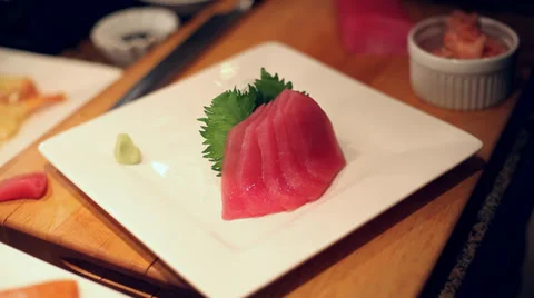 Sushi raw ahi Video stock 36243289