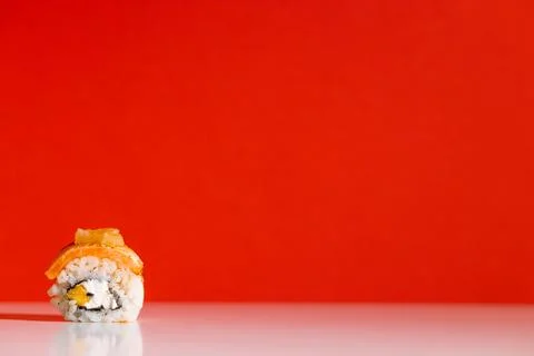 Sushi on the red background Stock Photos