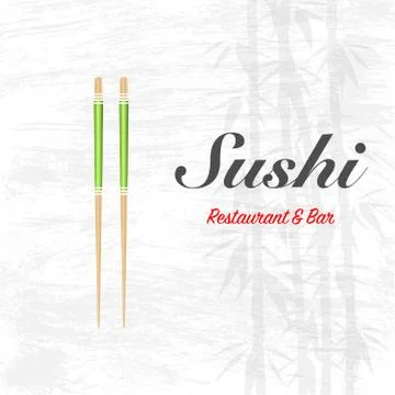 Sushi restaurant background Stock Illustration