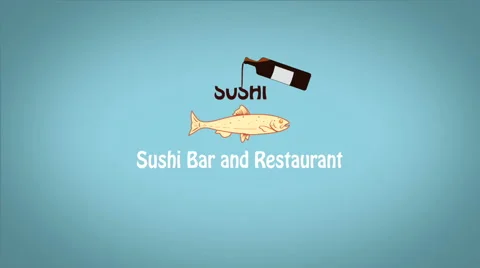 Sushi restaurant bar intro presentation, Video stock 63054241