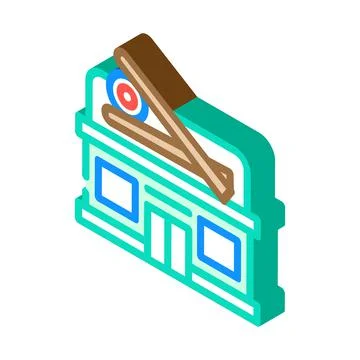 Sushi restaurant isometric icon vector illustration Ilustración de archivo