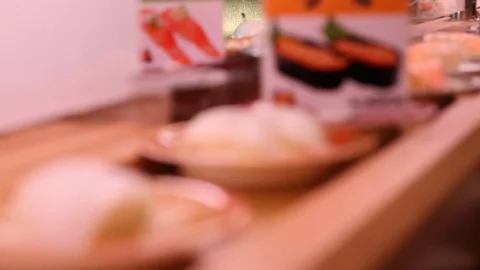 Sushi Restaurant in Japan Stock Footage 73565367