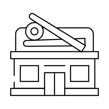 Sushi restaurant line icon vector illustration Ilustración de archivo