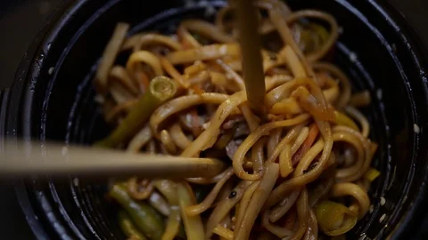 Sushi roll close-up in a box, slow mo wasabi and soy sauce, delicious food deliv Stock Footage 127541634
